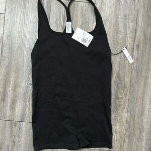 Forever 21 Black Slim Seemless Racerback Tank Top